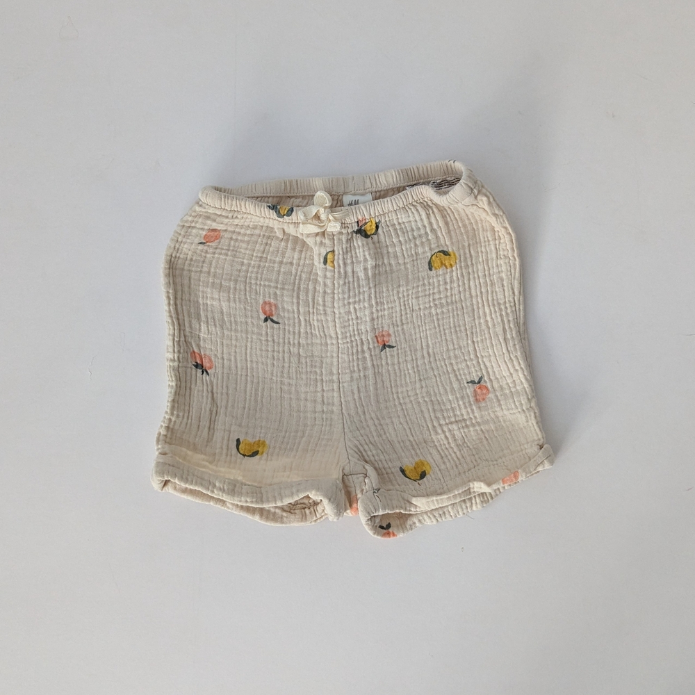 H&M Gauzy Peach Shorts 3T